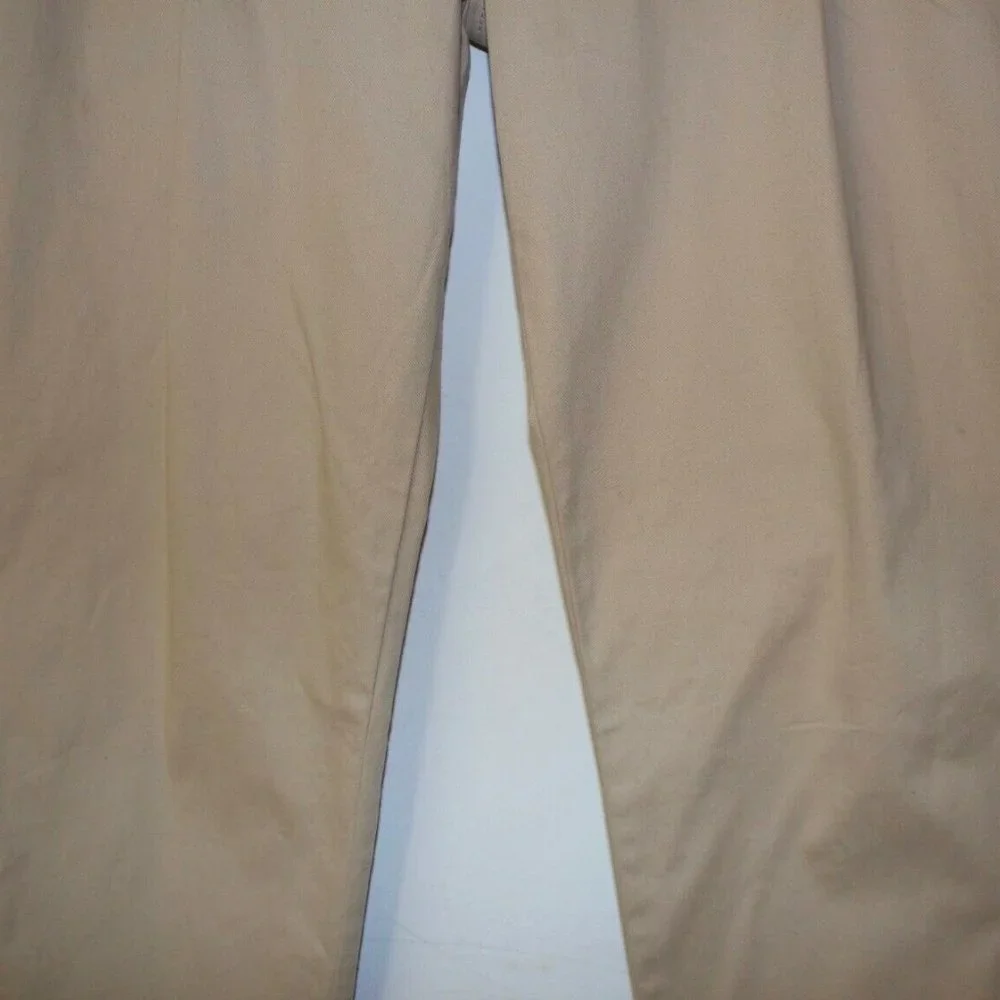 Massimo Dutti Tapered Trouser Pants Size 9.5 Beige Mid Rise Stretch - Picture 7 of 10